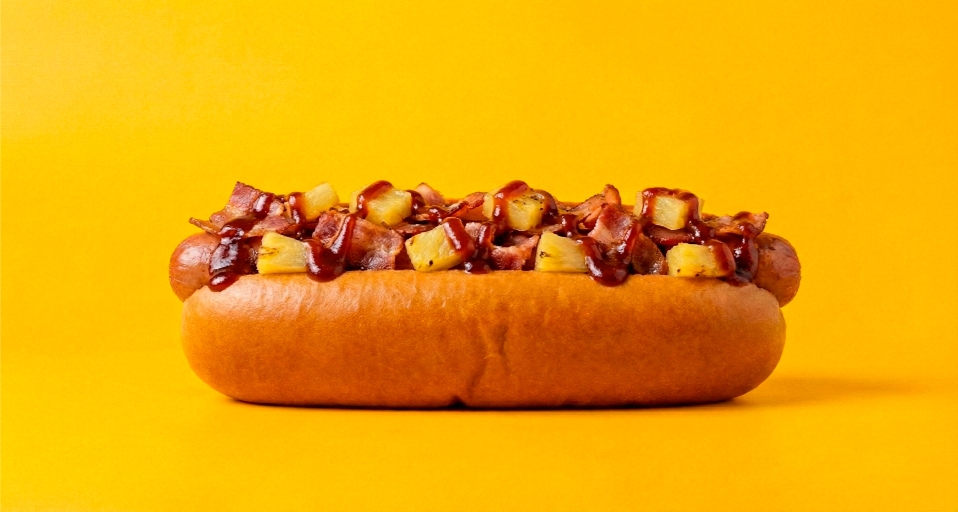 Hocho Solar BBQ tocino piña Moon Burger