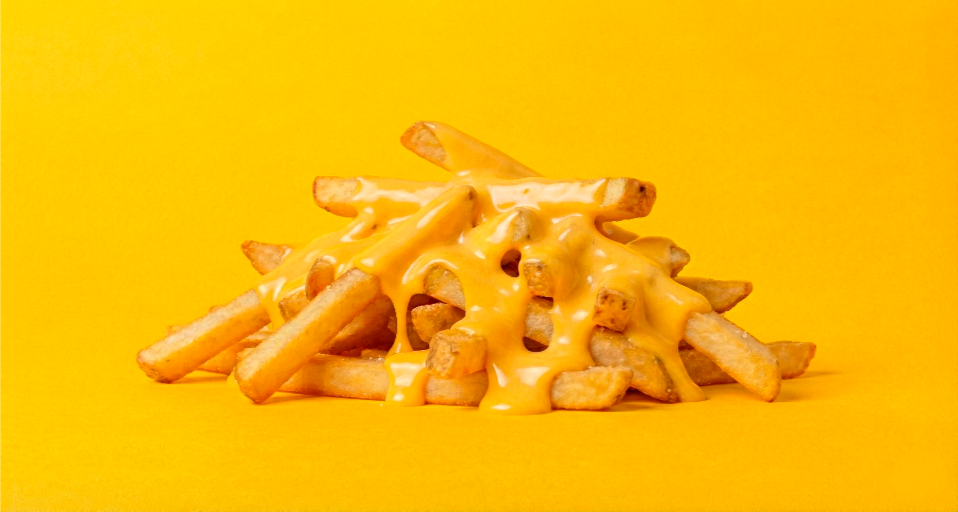 Papas Solares con queso cheddar Moon Burger